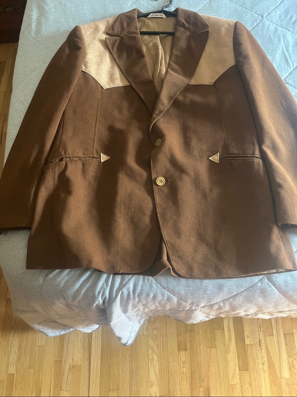 Vintage Curlee Two-Tone Brown Western-Inspired Blazer
